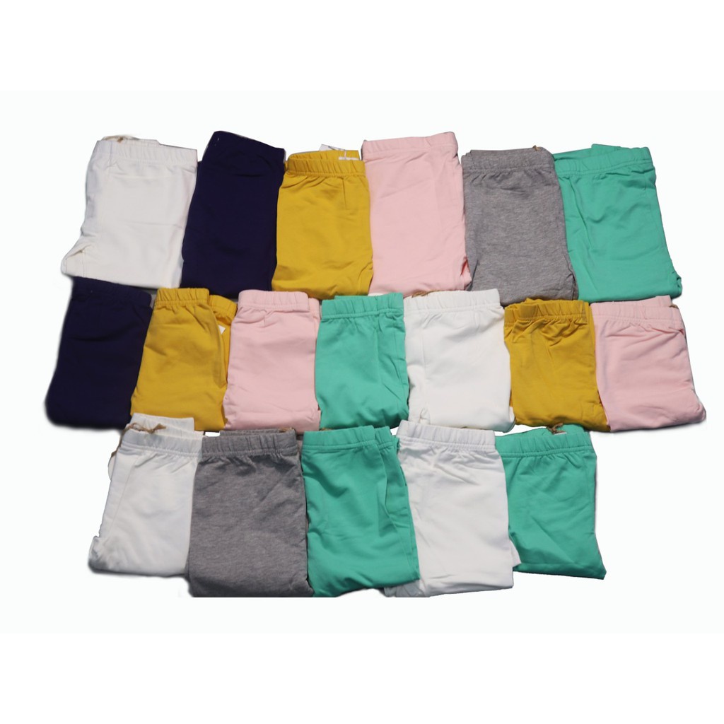 LEGGING ANAK PEREMPUAN IMPORT WARNA POLOS 2-6 TAHUN