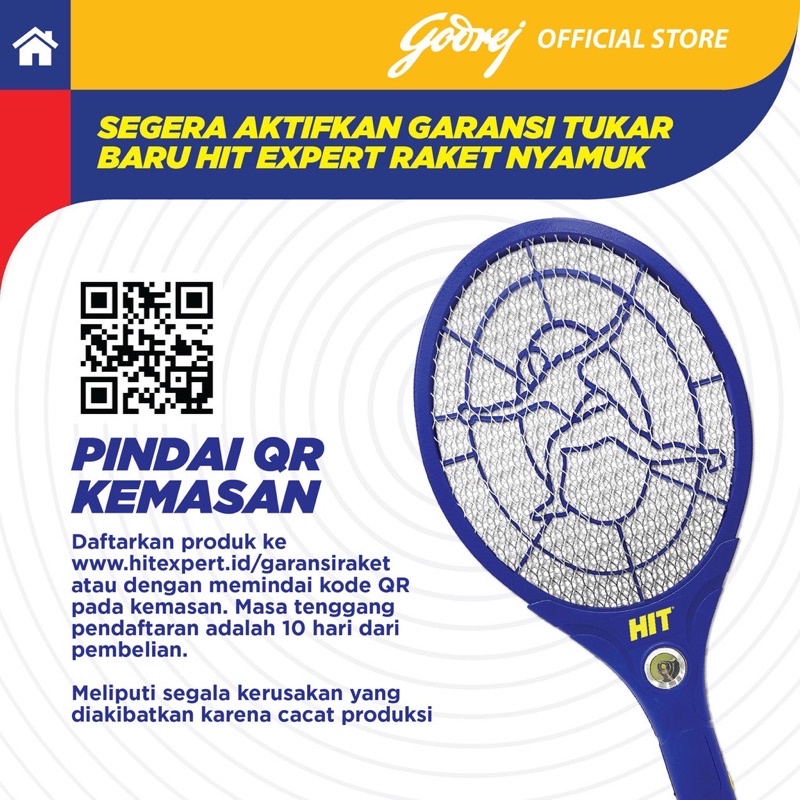 Hit Expert Raket Nyamuk Kokoh Kuat Tahan Lama Pembunuh Nyamuk GARANSI TUKAR BARU