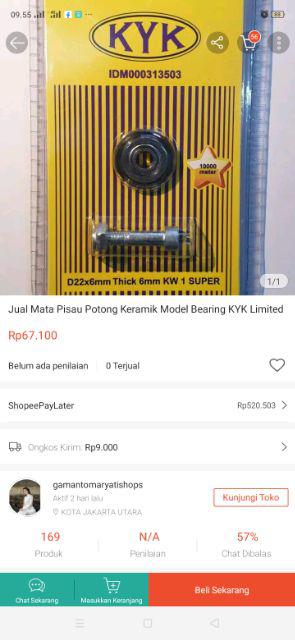 Mata Pisau Potong Keramik Model Bearing Kyk