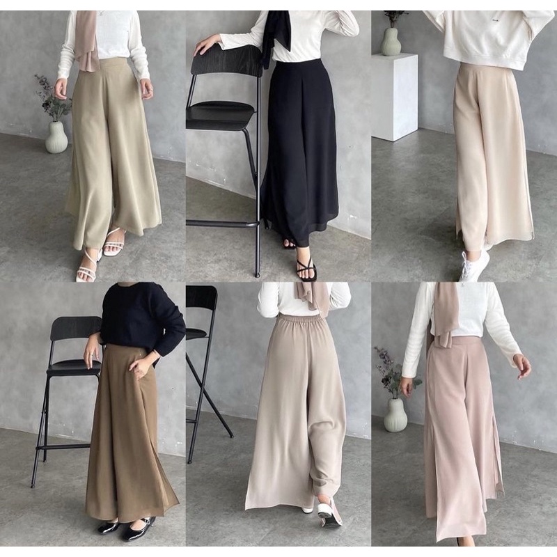 OXA PANTS MEZZALUNA SIGNATURE BLACK SAND BEIGE SAGE BRONZE LATTE