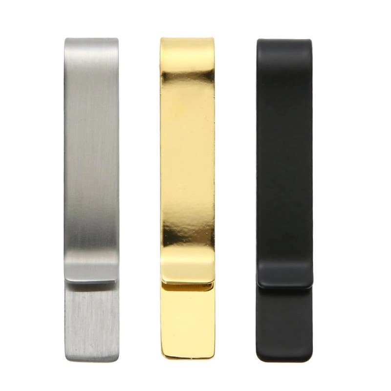 

[GRATIS ONGKIR] 1pc Practical Metal Stainless Steel Simple Money Clip Holder Folder Collar Clip