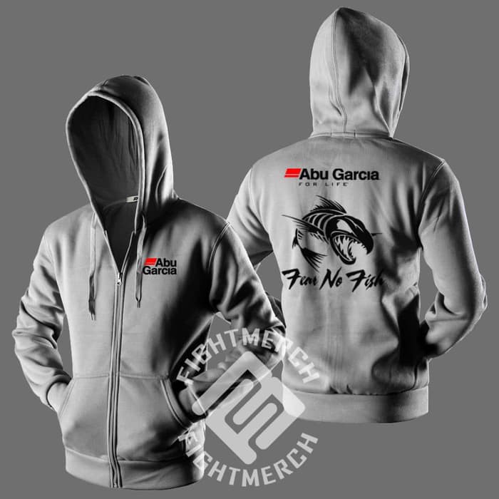 (Best Item)   Jaket Hoodie Zipper Abu Garcia Fear No Fish - Fightmerch -Rock On Merch  -dompet