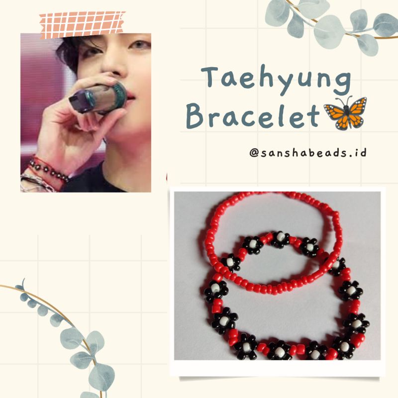 Korea Bracelet Beads Beaded Gelang Manik Manik