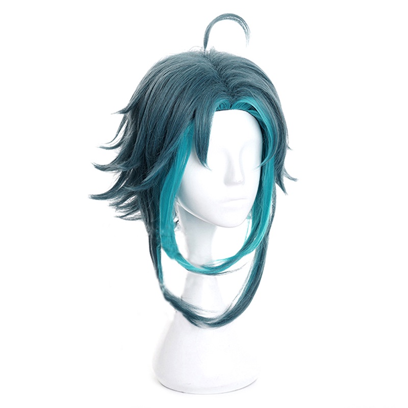 &lt; E2id &amp; &gt; Aniem Genshin Impact Xiao 40cm Rambut Kepang Sintetis Untuk Cosplay