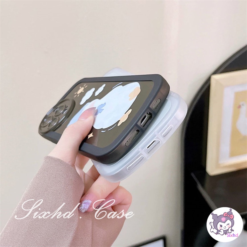 Redmi Note 12 12R 11 11s 10s 9s 8 12Pro 12C 12 10C 10 9C 9T A1 11A 10A 9A 9 A2 Xiaomi 11 Lite 12 Lite 12T 11TPro Mi Poco M3 X5 X3Pro NFC Cartoon Cute Duck Round Lens Phone Case Soft Shockproof Cover