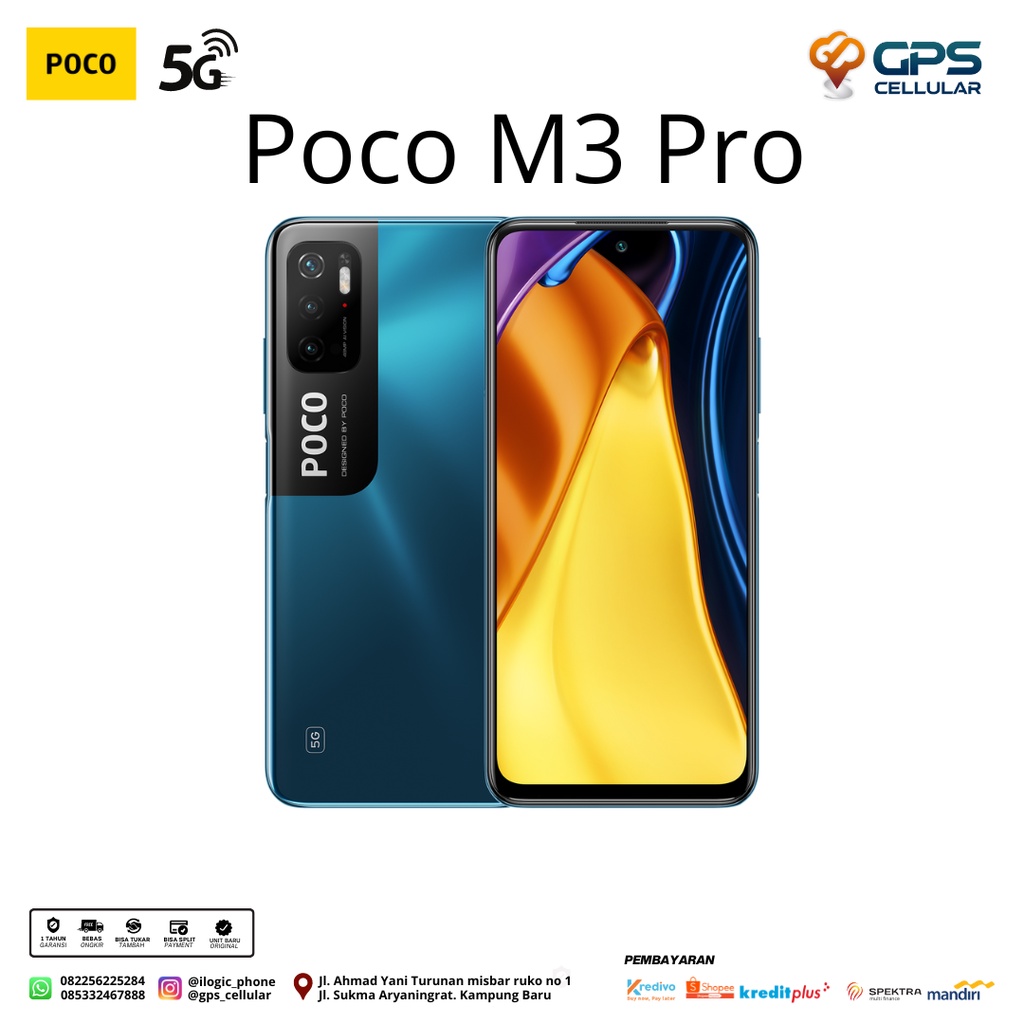 Xiaomi Poco M3 Pro 5G 4/64GB + 6/128GB Garansi Resmi