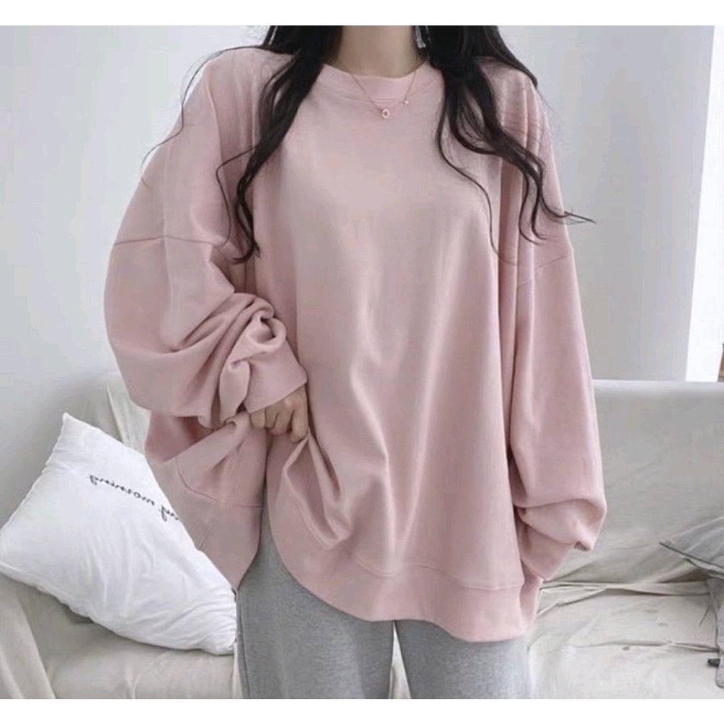 GHEA OVERSIZE SWEATER - SWEATERBASIC BIGSIZE OBLONG WANITA