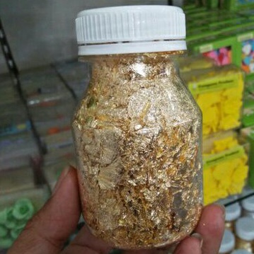 

Edibel gold foil 5 gr daun emas Hiasan Tart/Taburan Cup Cake/Kue Ulang Tahun/Edibel/Dekorasi