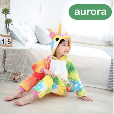 BAJU KOSTUM ONESIE PIYAMA ANAK KID UNICORN 2