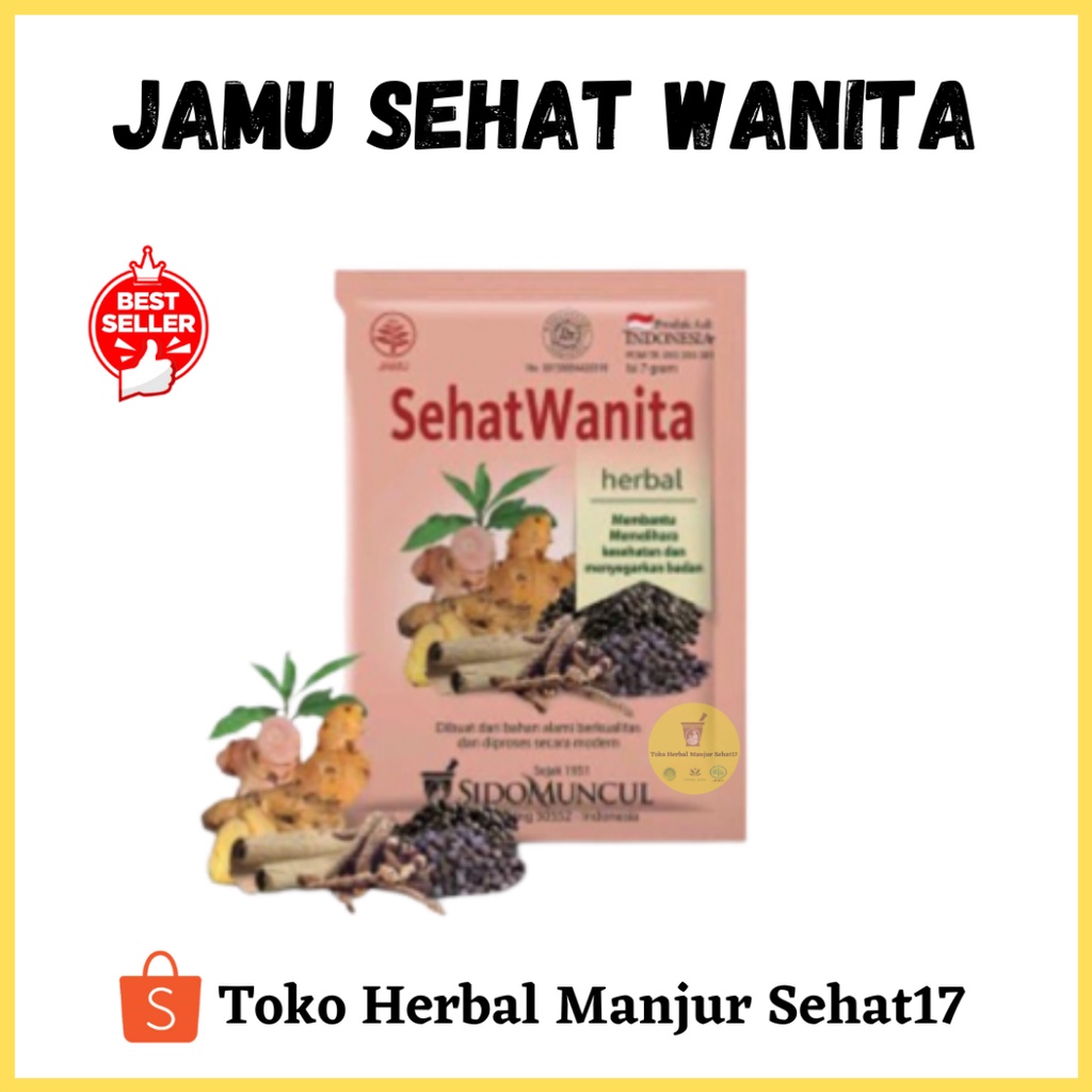 Sido Muncul Jamu Sehat Wanita 1Bungkus Isi 10 Sachet / Jamu Sehat Wanita/ Menyegarkan Badan / Sido M