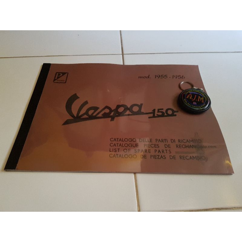Buku Parts Catalog Catalogue Copian Vespa 150 Mod 1955 1956