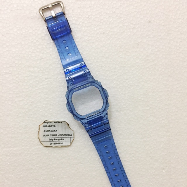 BNB Gshock DW5600 BLUE CLEAR Strap Besel Casio G-shock