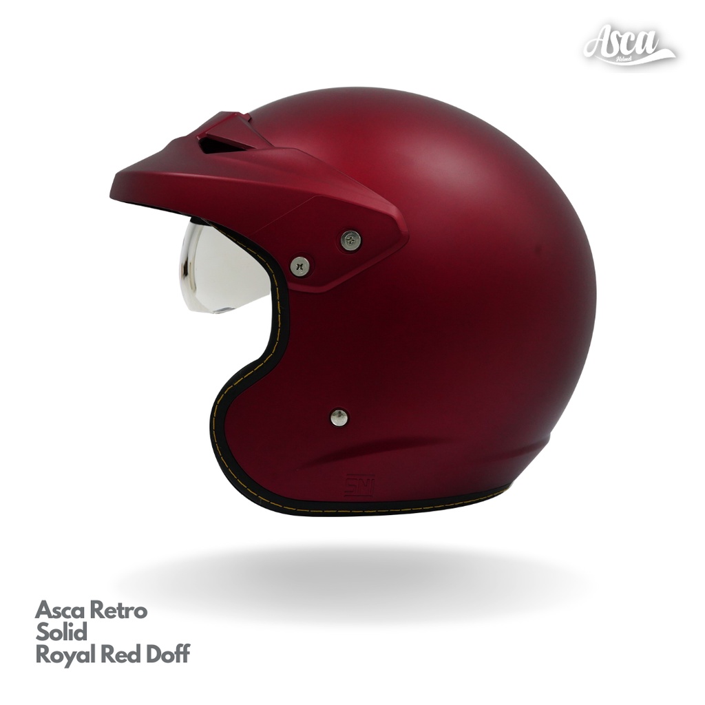 Helm Asca Retro Solid All Color