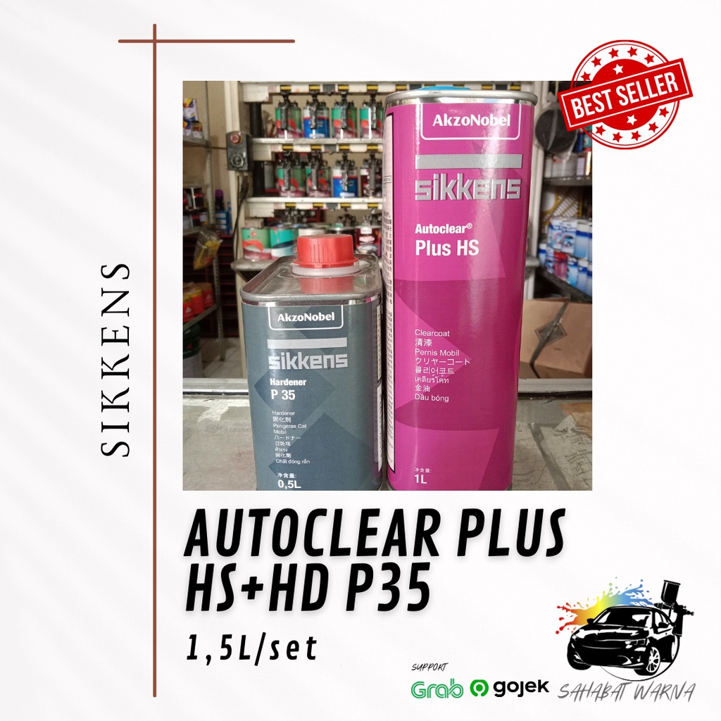Clear Sikkens Expert HS (dulu Autoclear Plus HS) +HD P35 - 1,5 L set/ Pernis Motor/ Pernis Mobil