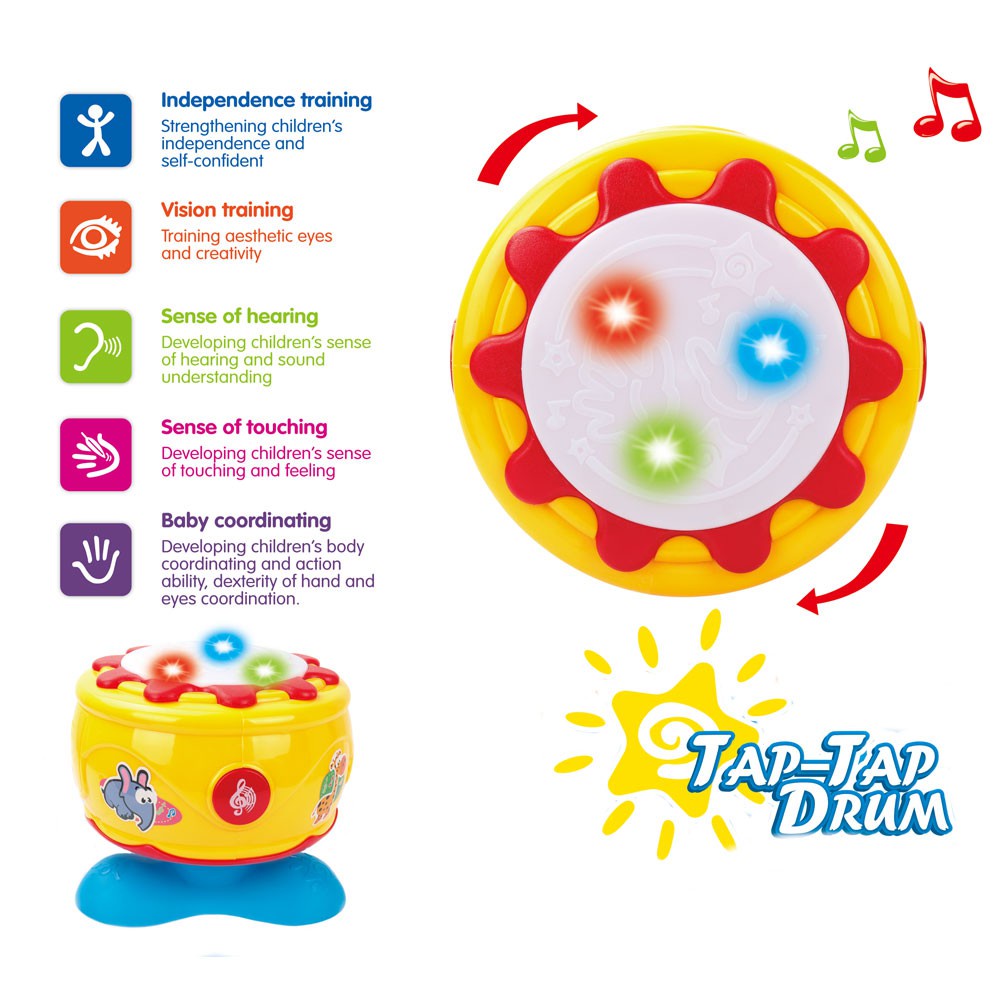 PLOOPY TAP TAP DRUM WITH MUSIC AND LIGHT / MAINAN ANAK