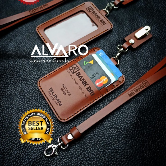 

READY NAME TAG KULIT CUSTOM, ID CARD HOLDER KULIT MURAH