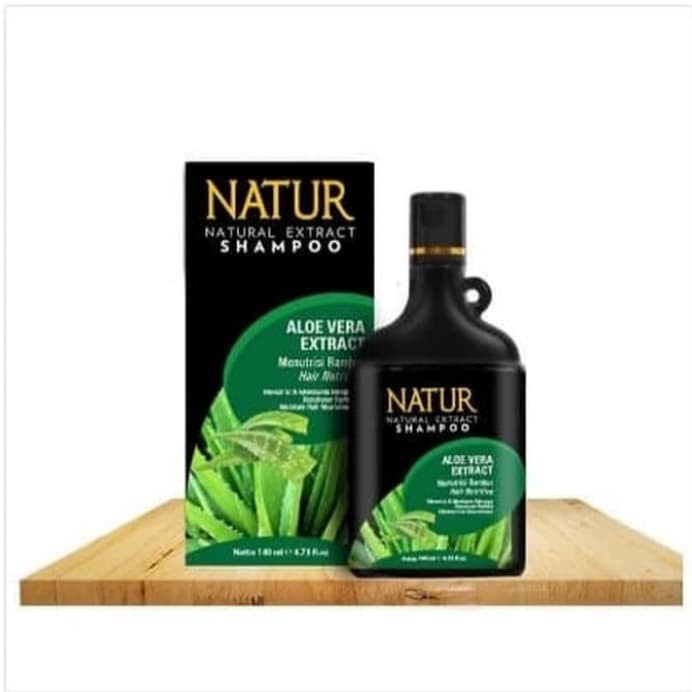 Natur natural extrct shampo aloe vera/ olive oil &amp; vitamin E 140m-BPOM