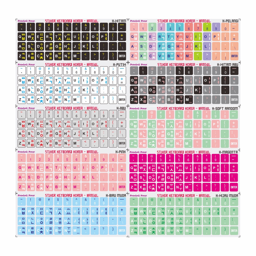 STIKER KEYBOARD KOREA HANGUL UNTUK LAPTOP/NOTEBOOK/PC