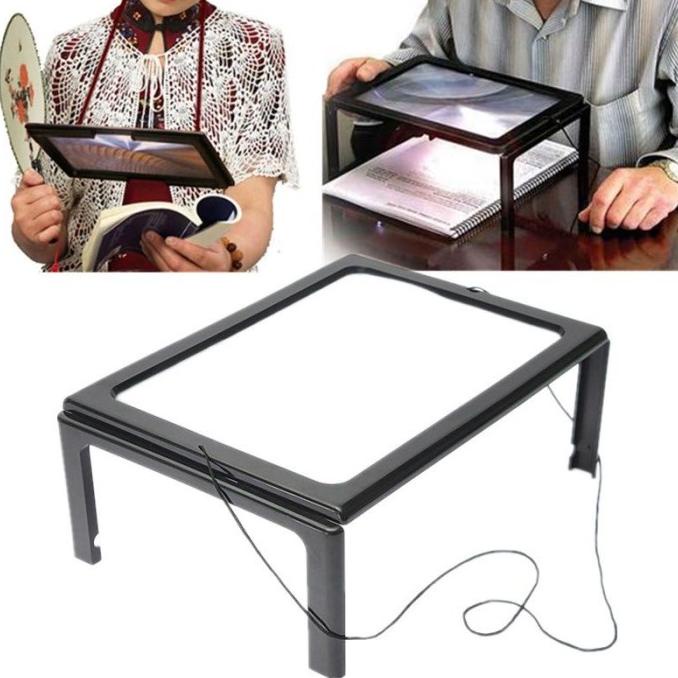 

NEWACALOX Kaca Pembesar Bentuk Meja dengan Lampu LED HL-A4