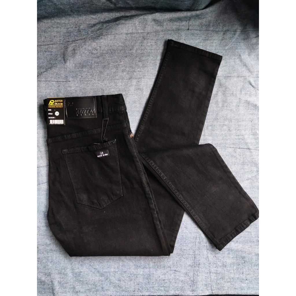 Celana panjang jeans hitam pria / celana jeans hitam pensil / celana jeans cowok - Skinny/Pensil/Slim fit - Ar Jeans