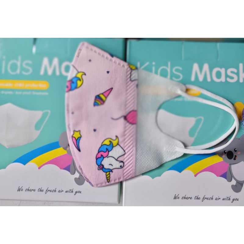 MASKER DUCKBILL ANAK MOTIF ECER PER 10 PCS