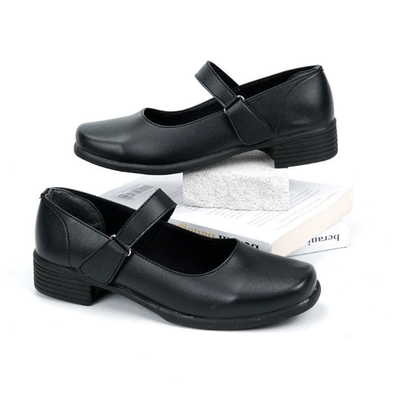 SEPATU PASKIBRA WANITA SEPATU PANTOFEL HITAM PUTIH SIZE 37-41