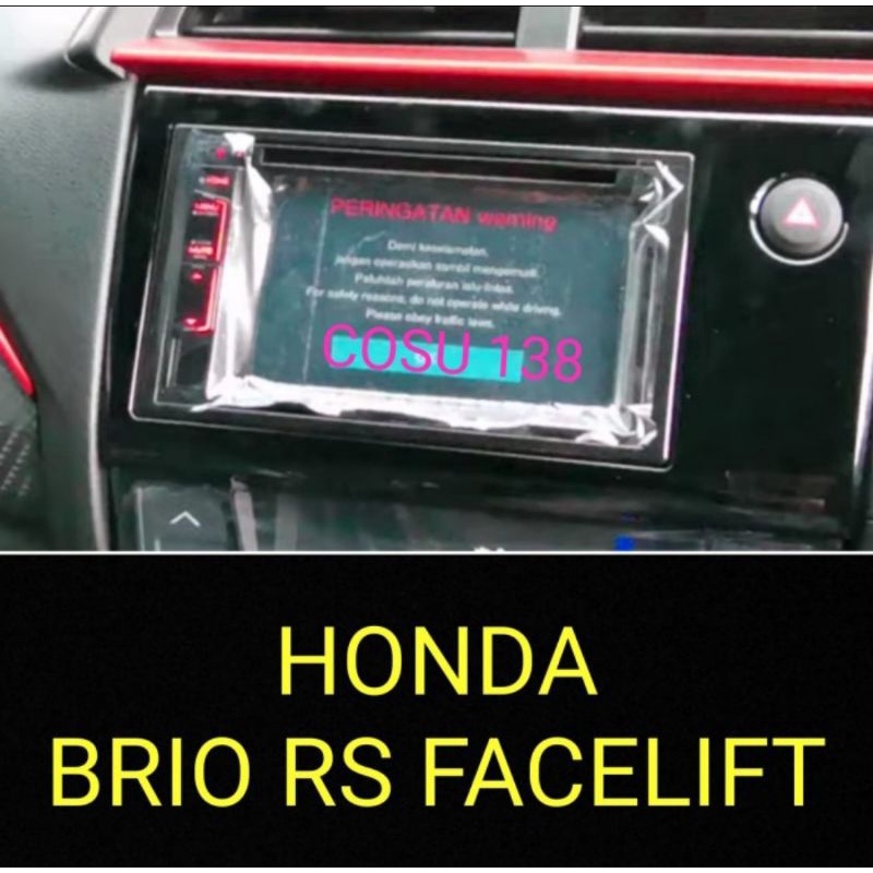 Anti Gores Tempered Glass Nano Glass Head Unit Honda Brio RS Facelift Original 9H