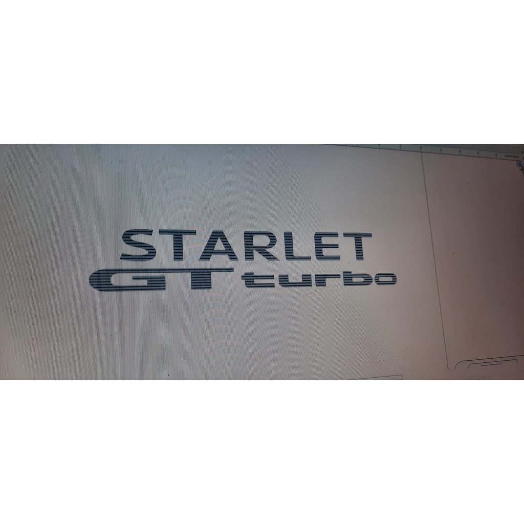 Stiker STARLET & GT turbo Starlet Kapsul