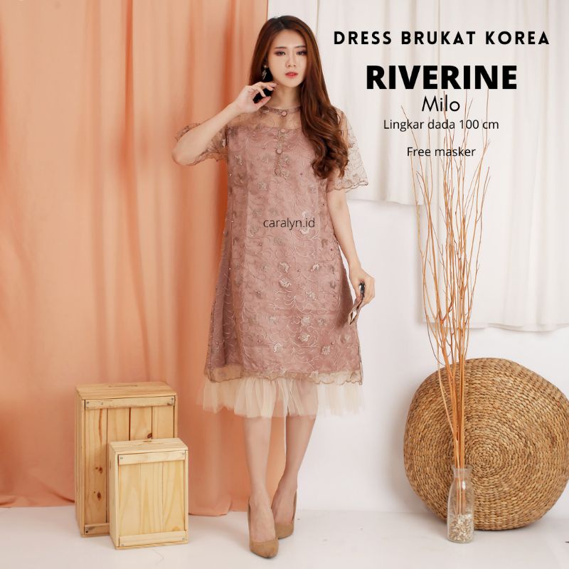 DRESS KOREA DRESS BRUKAT RIVERINE