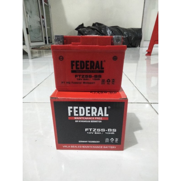 Aki Motor Federal FTZ 5S Beat/Vario/Karisma/Supra x 125/Mio Soul GT 125 (Semi Kering)