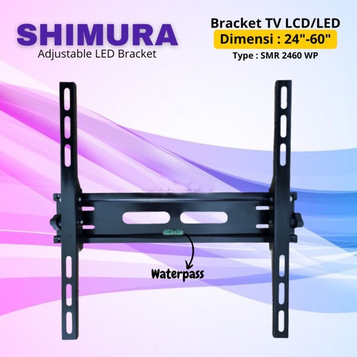 Shimura Bracket TV LCD / LED / PLASMA 24&quot;-60&quot; Adjustable with Waterpass SMR2460WP