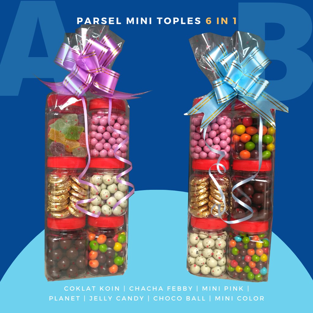 

Paket Parsel Cokelat L'agie susun 6 kemasan Toples cantik