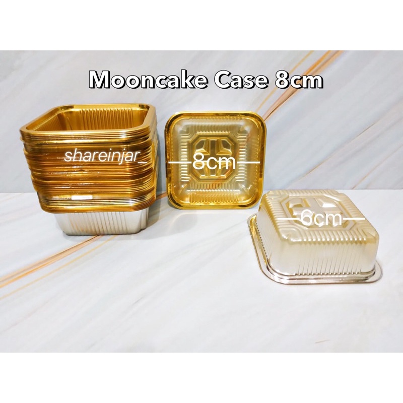 

Mooncake Case Mika Tray Gold 8cm / Packaging Kemasan Kue Bulan