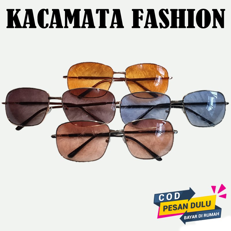 Kacamata Gaya Trendy Bigsized Kacamata Hitam Pria Wanita Anti UV Fashion Big Frame New Style Korean