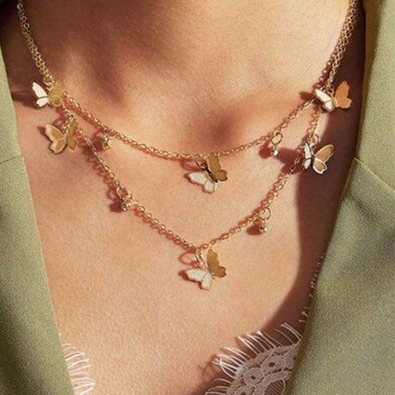 BUTTERFLY BUTTERFLY Kalung Choker Wanita Desain Kupukupubintang Untuk Pestahadiah 2020