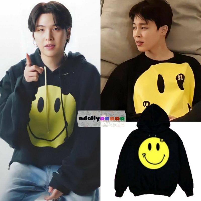 [COD] HOODIE SMILE SUGA JIMIN RS KAOS SMILE SENYUM KUNING
