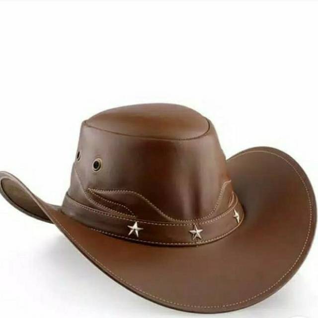Topi Cowboys pria kulit