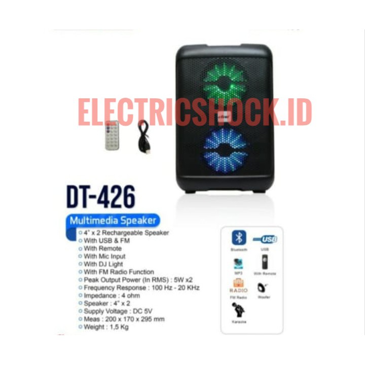 SPEAKER PORTABLE DAT DT426 / DAT DT- 426 BLUETOOTH