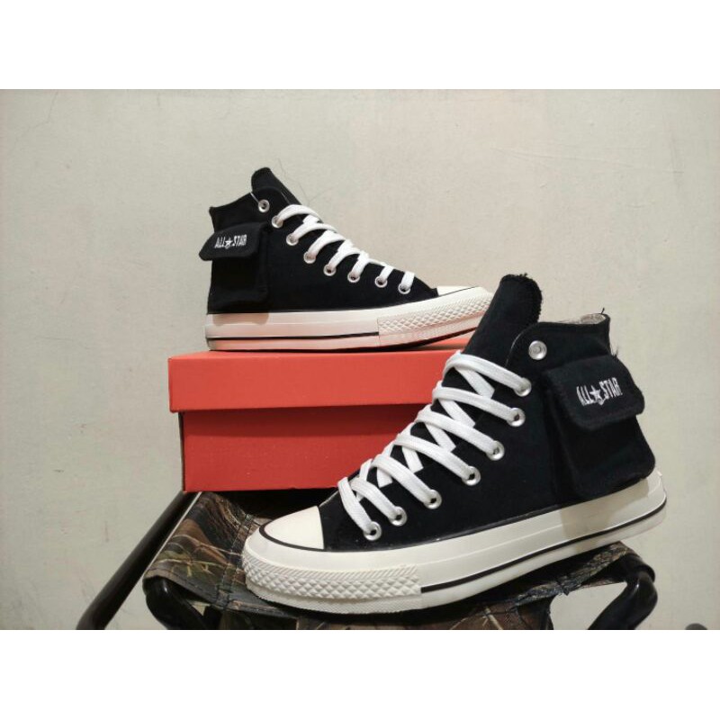 SEPATU CONVERSE PRIA - CONVERSE CT HIGT CARGO BLACK