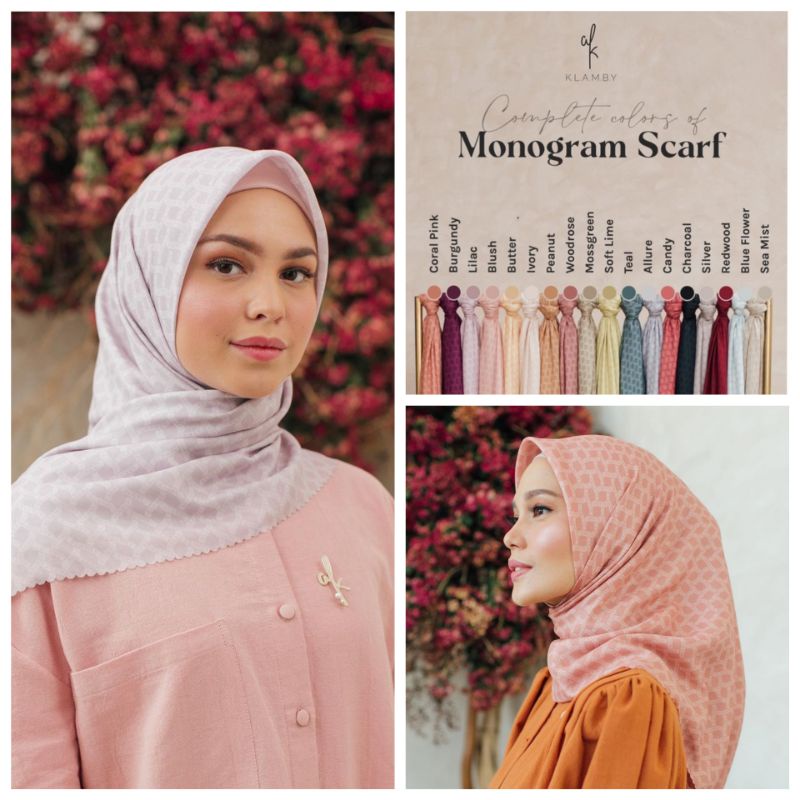 MONOGRAM  SCARF wearing klamby
