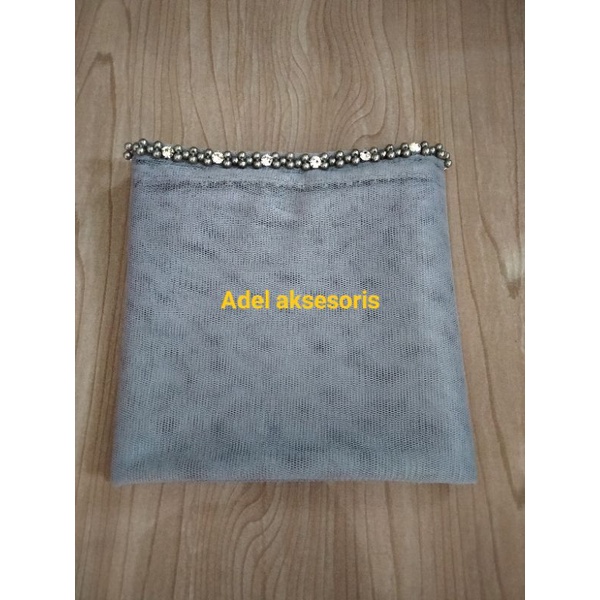 Hijab Peil Mutiara/Daimon cangkang/Jilbab Pengantin/Hijab Pangantin-silper