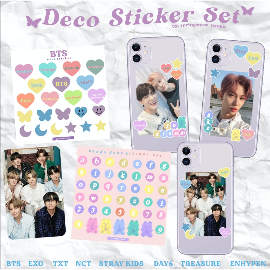 DECO STICKER NCT DREAM / NCT 127 / TXT / EXO / STRAY KIDS / TREASURE / ENHYPEN Dekorasi POLCO