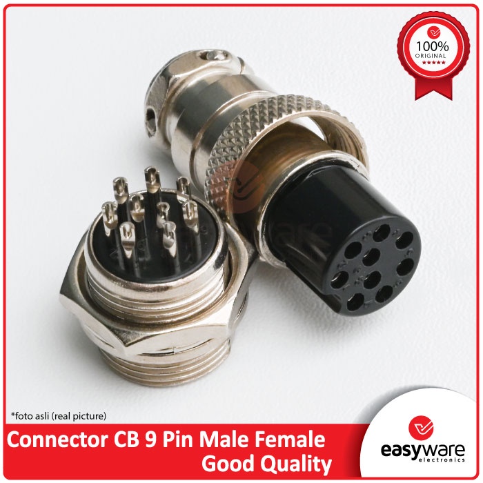 Set Jack Connector CB 9 Pin 9P 9Pin Set Socket CB 9 Pin Male Female