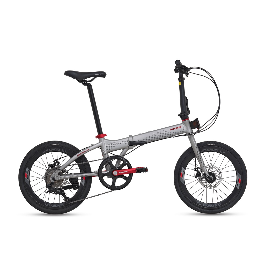 SEPEDA LIPAT PACIFIC SPLENDID DX 20” 9 SPEED FRAME ALLOY MECHANICAL DISC BRAKE BICYCLE FOLDING BIKE