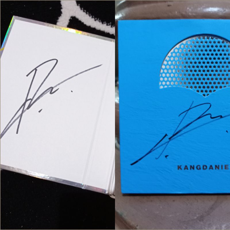 KANG DANIEL SIGNED ALBUM CYAN COLOR ON ME / ALBUM BERTANDATANGAN KANG DANIEL