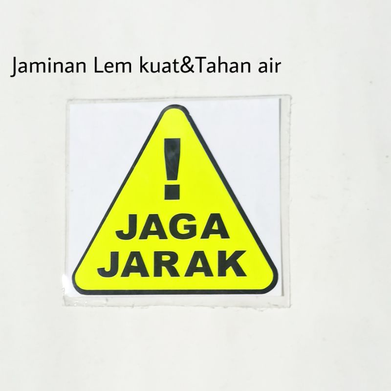 

Stiker Jaga jarak/Setiker ukuran 7x7 cm/Stiker Tahan air Original lem kuat