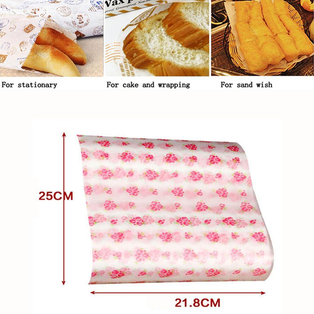 Populer 50PCS /Set Wax Paper Kemasan Greaseproof Baru Tahan Air