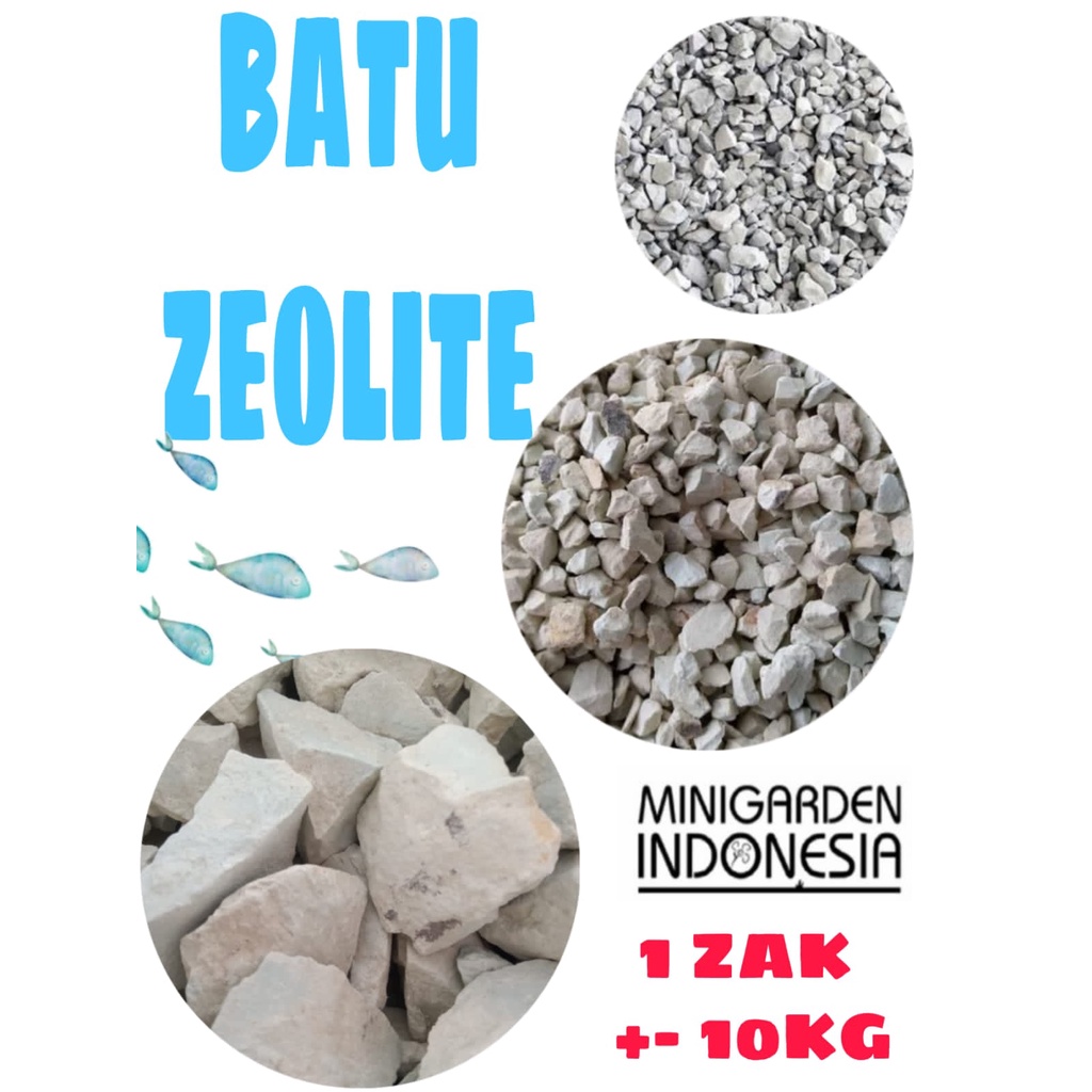 BATU ZEOLITE ZAK KARUNG 10KG media filter aquarium kolam aquascape batu ziolit zeolit penjernih air