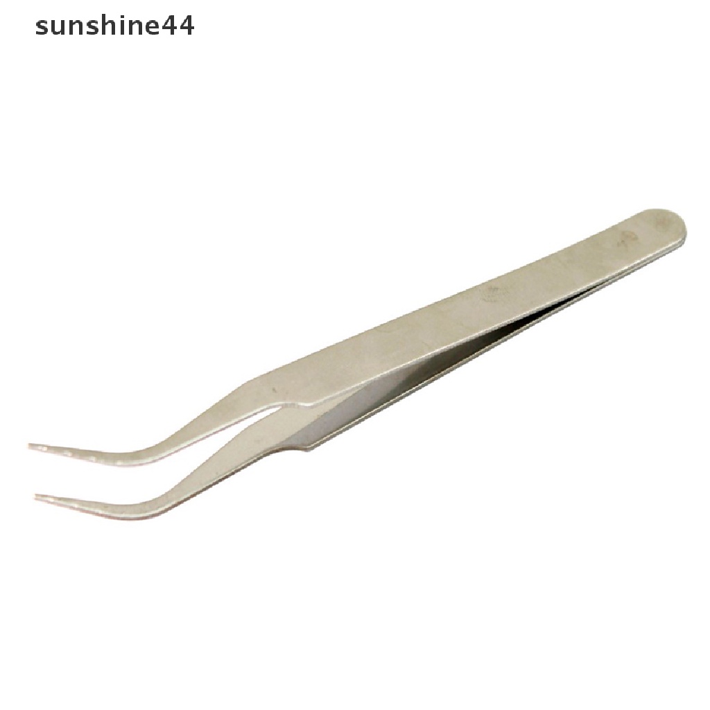 Sunshine 3Pcs Pinset Presisi Bahan Stainless Steel Untuk Reparasi Elektronik