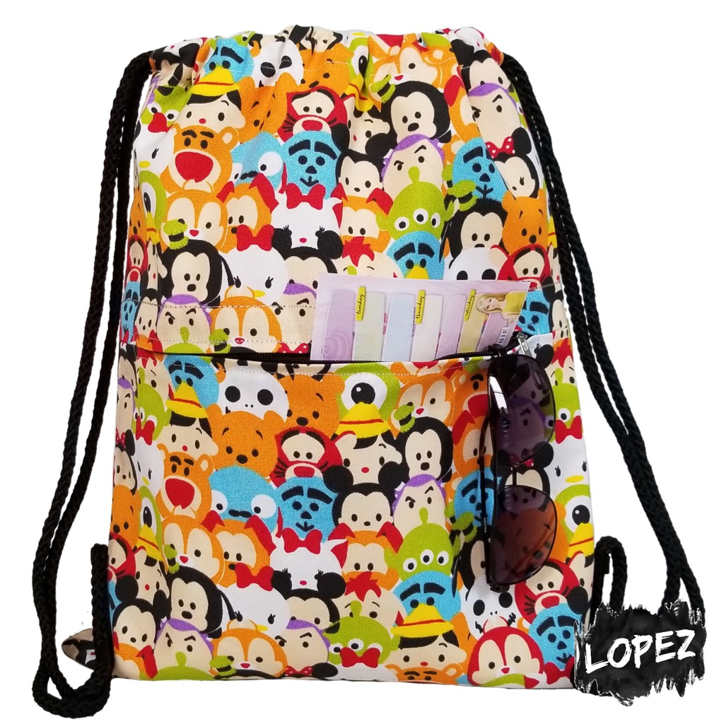 

String Bag TSUM TSUM / Goodie Bag Pluto Daisy Donald Chip Dale Goofy Mickey Minnie Bambi Dumbo Pooh